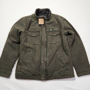 Levi's Softshell Utility Jacket Men Size XXL Olive Brown Full Zip